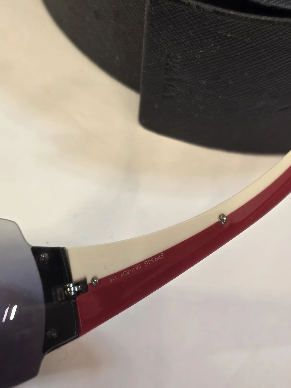 Rare Vintage Y2K PRADA Sport Shield Sunglasses 🏎️ SPR54G Red/White